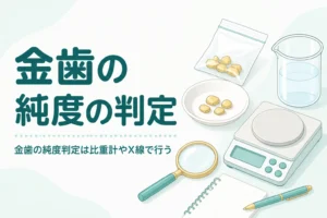 金歯の純度判定のイメージ