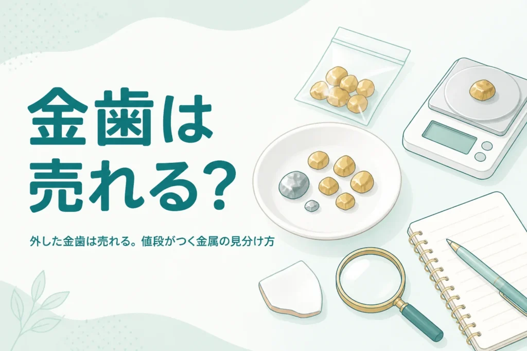 金歯は売れるかを見分けるイメージ